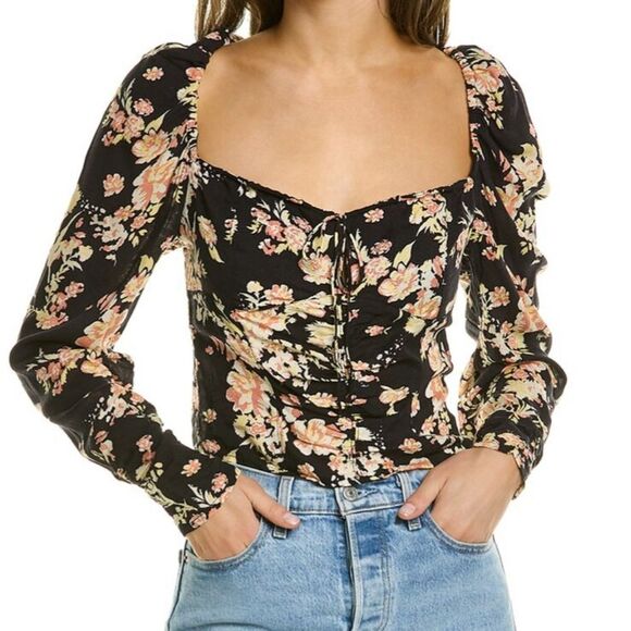 Free People Tops - Free People Hilary Printed Blouse Size XS